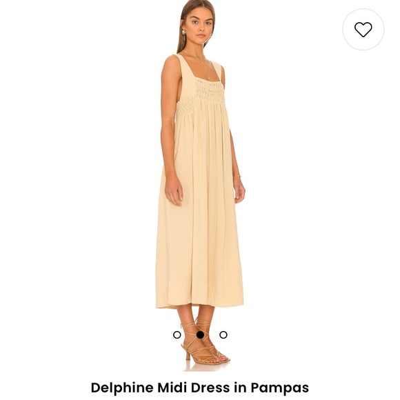 FREE PEOPLE | Delphine Midi Dress in Pampas - Picture 4 of 16